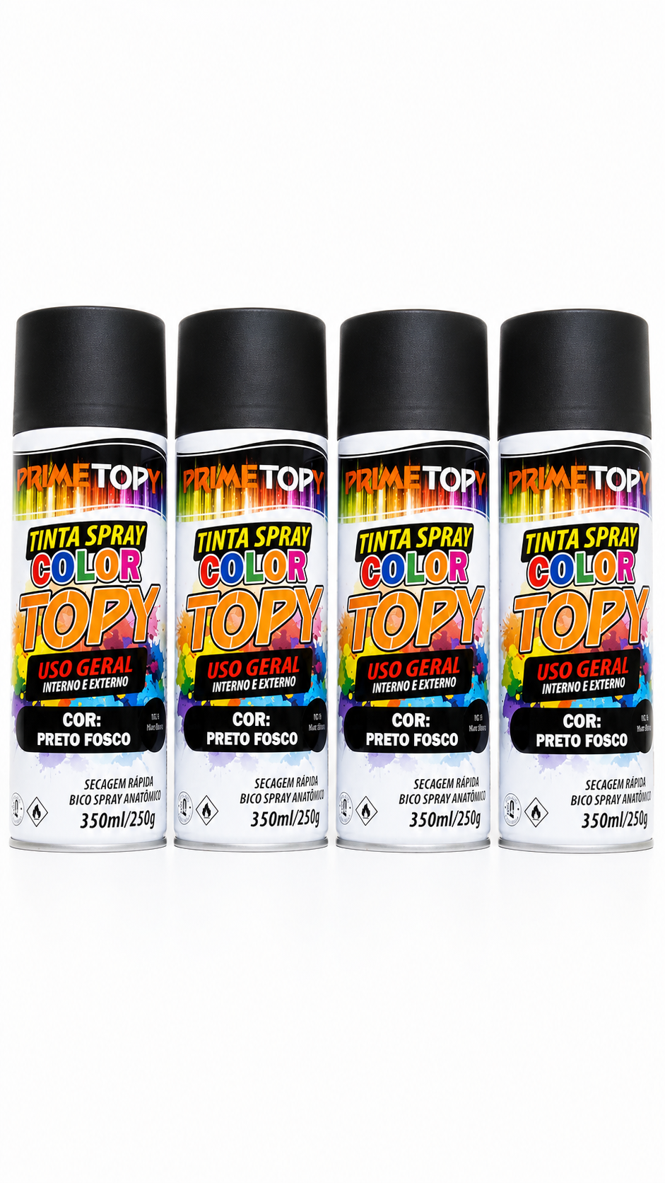 SPRAY PRETO FOSCO 350ML
