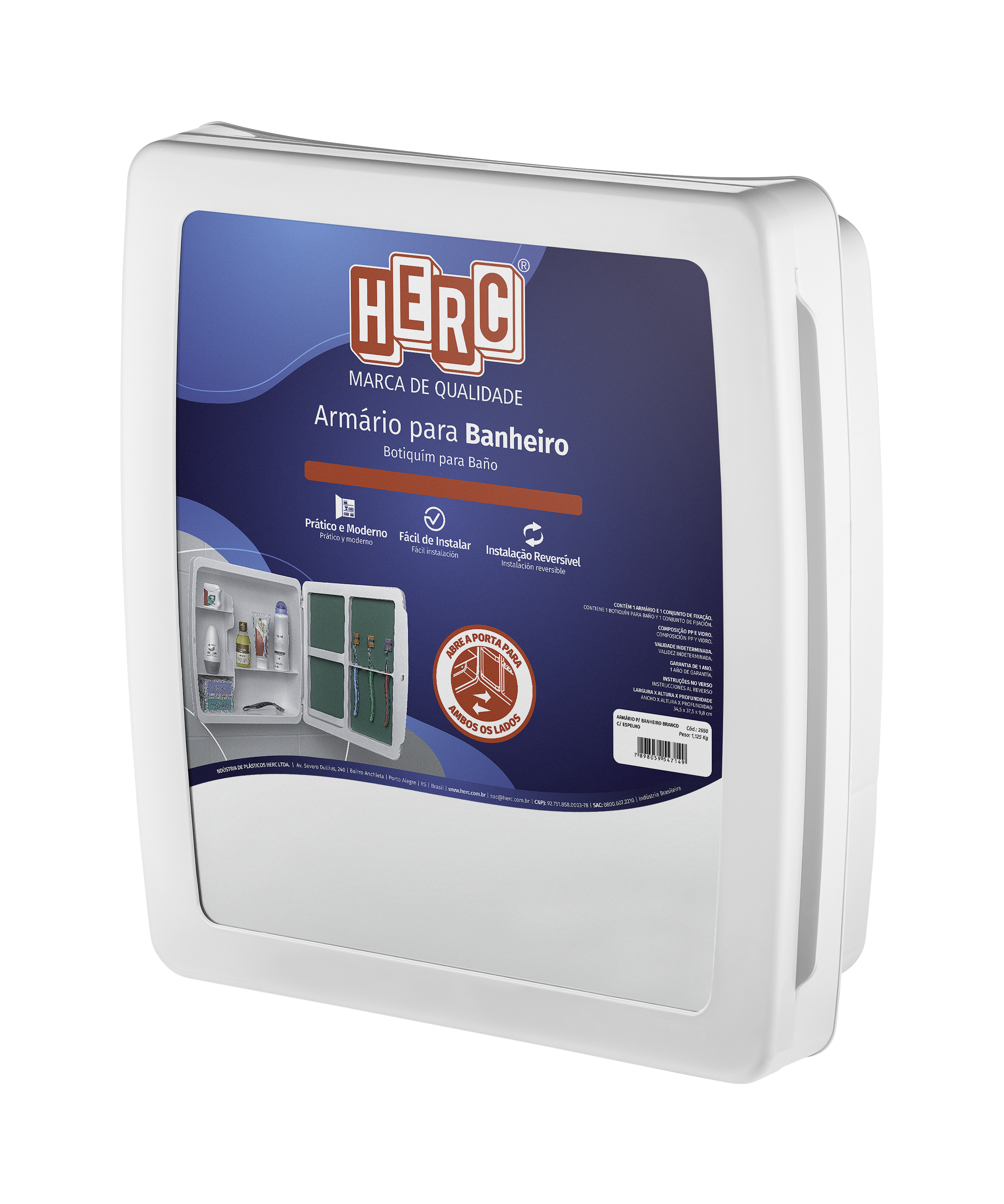 ARMARIO DE BANHEIRO BRANCO HERC