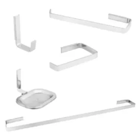KIT BANHEIRO STANDER QUADRADO 5 PEÇAS PRIME